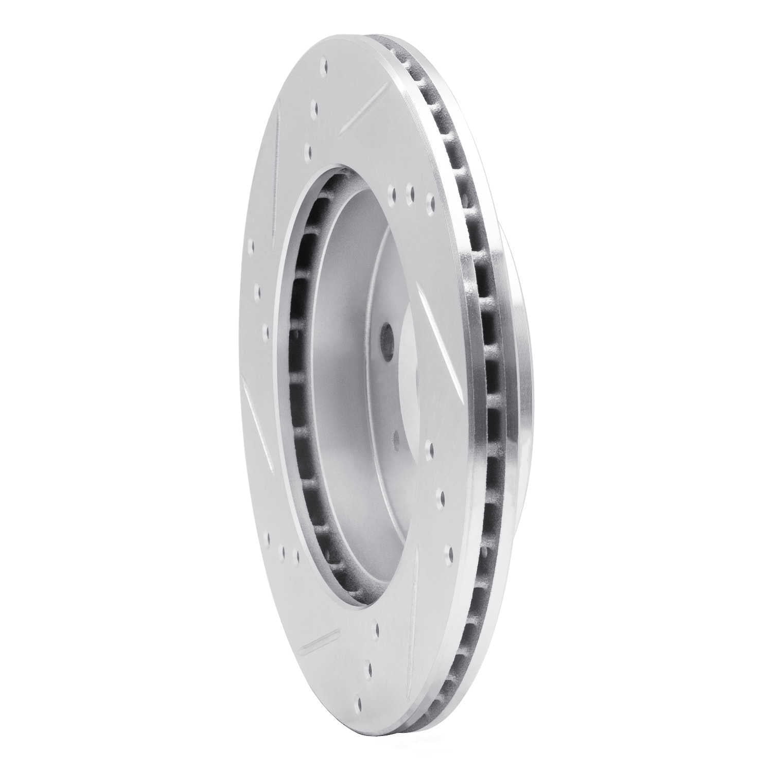 Dynamic Friction Company 631-53001R DFC Brake Rotor - Drilled And Slotted - Silver