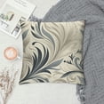 thumbnail image 2 of COMIO Throw Pillow Covers Palm Leaf Pattern Short Plush Square Pillow Covers Cushion Case for Couch Sofa Bed Chair Home Decorations White, 2 of 5