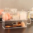 thumbnail image 3 of Contenedores de almacenamiento para el hogar, organizador de maquillaje de doble capa, 3 of 5