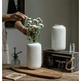 thumbnail image 5 of ILLUVA 10" Floral White Ceramic Vase, 5 of 6