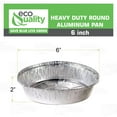 thumbnail image 5 of [150 Pack] 6 Inch Disposable Round Aluminum Foil Take-Out Pans - Disposable Tin Containers, Perfect for Baking, Cooking, Catering, Parties, Cake Pans, Restaurants (No Lids) by EcoQuality, 5 of 7