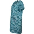 thumbnail image 2 of Sindrella Women's Plus Size Cotton Blend Snap Front Duster Robe With Pocket - Blue Hydranges - 2X-Large, 2 of 6