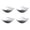White, variant on Fancy Plastic Bowl, 4 Square Household Soup Bowls,Serving Bowls Containers for Parties, Snack, Buffet, Chips