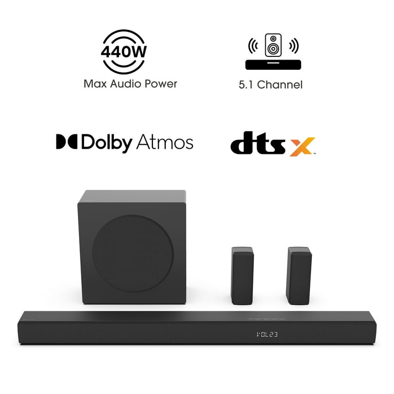 Hisense Ch Soundbar R652 with a total of 440W output, Rear