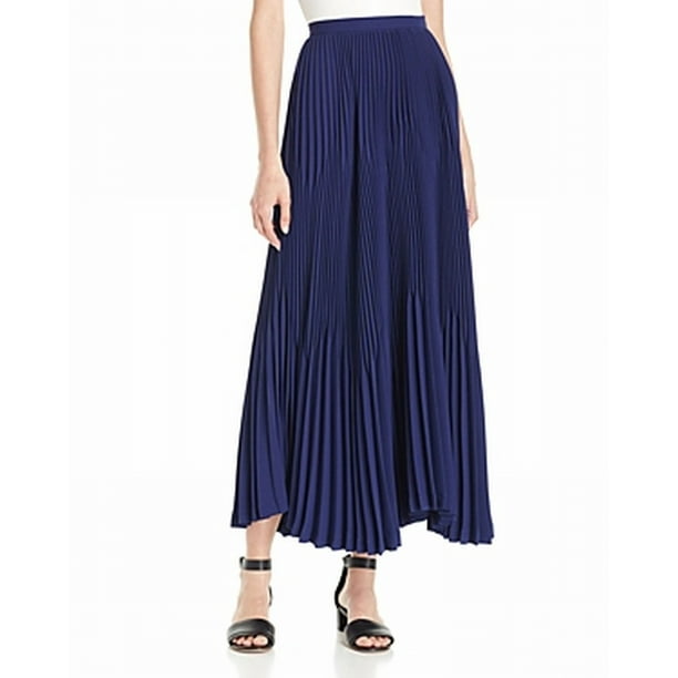 Theory - Theory NEW Navy Blue Womens Size 8 Side-Zip Flowy Maxi Pleated ...