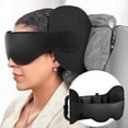 thumbnail image 2 of Almohada de Viaje, Almohada Cervical para Vuelos Largos en Avión, Correa Extragrande para la Cabeza con Antifaz para Dormir, Reposacabezas con Soporte de 360°., 2 of 5