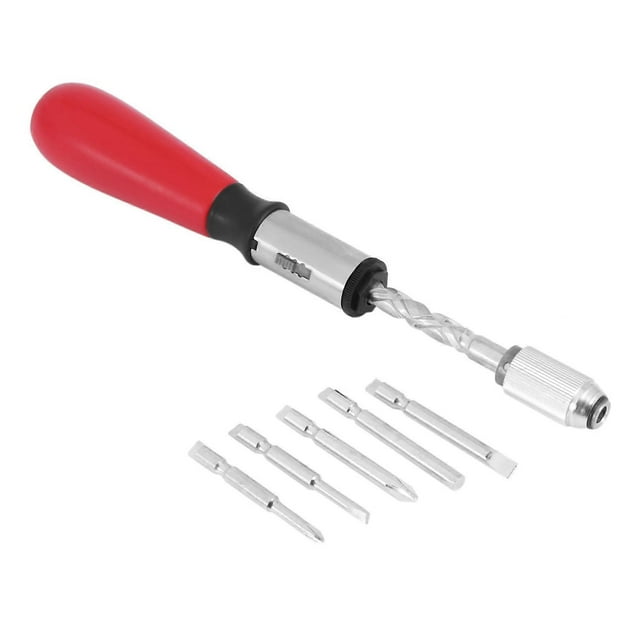 260MM Spiral Screw Driver Hand Pressing Ratchet Screwdriver with Slotted and Phillips Screwdriver Bi