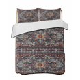 thumbnail image 2 of Retro Boho Twin XL Size Down Alternative Comforter,Lightweight Comforter Quilt Bedding Set with Pillow Shams Rustic Flowers Modern Geometric Abstract Art Bed Comforter Duvet Insert 68"x98", 2 of 7