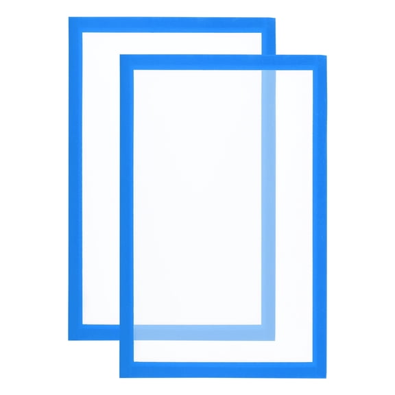 Uxcell Magnetic Sign Holder 8.5 x 11, 2 Pack Magnetic Display Frame A4 Magnetic Picture Frame for Refrigerator, Blue
