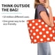 thumbnail image 2 of Balery Orange And White Polka Dot1 Bolsa Tote Estilo Estético con Cremalleras, Bolsa de Hombro, Bolsa de Compras Grande y Plegable, 2 of 8