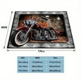 thumbnail image 7 of Vintage Red Brick Motorcycle Print Flannel Blanket: Soft And Warm Suitable for Bed Living Room Picnic Travel Or Car Interior, 7 of 7