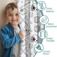 thumbnail image 3 of Baseballs Caps Black Pattern Insulated Teens Curtains Set Of 2, Bedroom Essentials, Toddler Room Decor 42"x54", 3 of 5