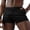 Black, variant on Men's Solid Color Casual Corduroy Elastic Waist Shorts with Button Zipper Pockets Short Pants for Beach Summer