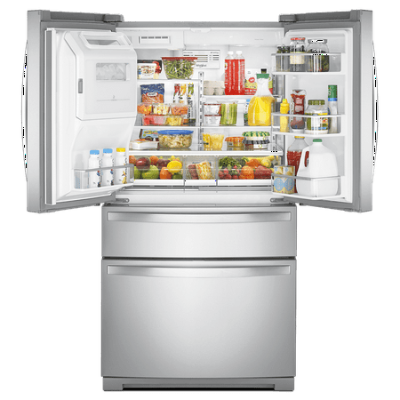Whirlpool - 26.2 Cu. Ft. 4-Door French Door Refrigerator - Stainless Steel
