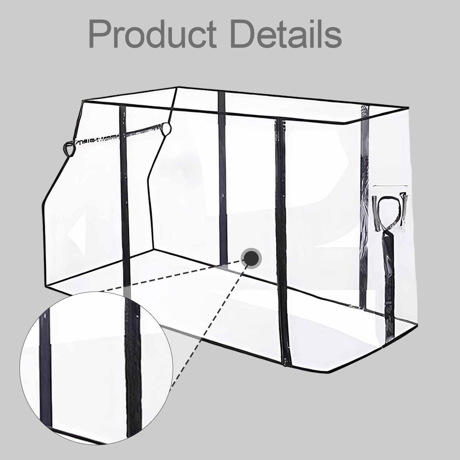 Aymzbd Wagon Rain Cover Clear Portable Attachment Lightweight Rain Canopy Foldable for Cart Accessories Stroller Shopping Picnic