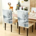 thumbnail image 3 of Decorative Chair Back Cover One Size x2 Chair Cover Dining Chair Slipcovers Chair Back Decoration Festival Chair Decoration White-Gray Woods, 3 of 6