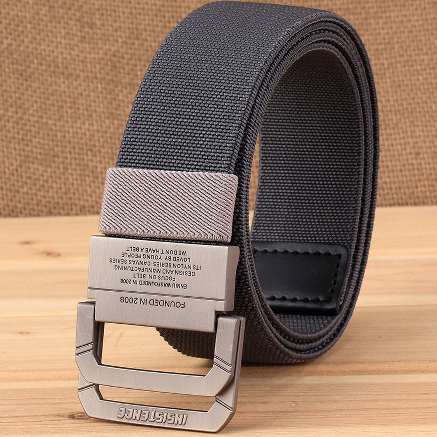 1 5 Wide Double D Ring Buckle Men S Belt Casual Sport Work Adjustable Webbing Belts For Men Walmart Com