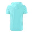 thumbnail image 3 of Unique Bargains Men's Hoodies Solid Color Zip up Short Sleeve Jacket, 3 of 7
