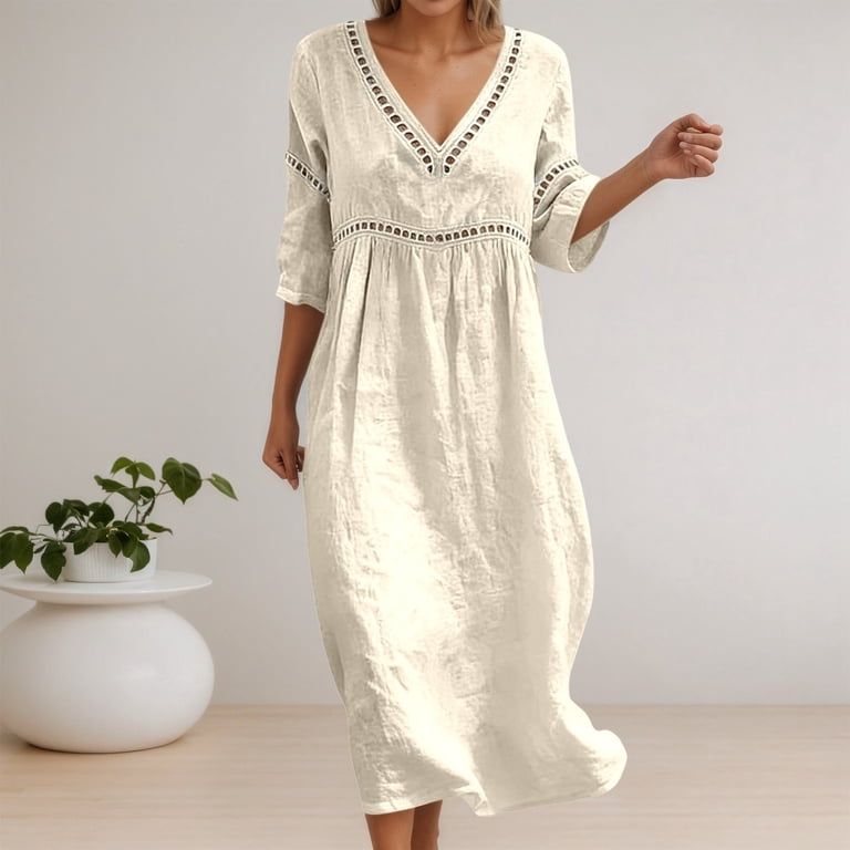 midi tunic dress Palm Beach The Topacio Linen Midi Tunic Dress in Navy Stripes is a timeless expression of effortless elegance Women's Vintage Orchid Midi Tunic