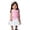 Pink, variant on Girls Summer Outfit Set, Bow Top Pleated Skirt Set Two-Piece, Short Sleeve Round Neck Top and Skirt for Kids, Casual Daily Wear for Toddler Summer Outings and Parties