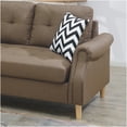 thumbnail image 2 of Modern Light Coffee Sectional Sofa with Reversible Chaise, Linen-Like Polyfiber Upholstery and Tufted Design, 2 of 10
