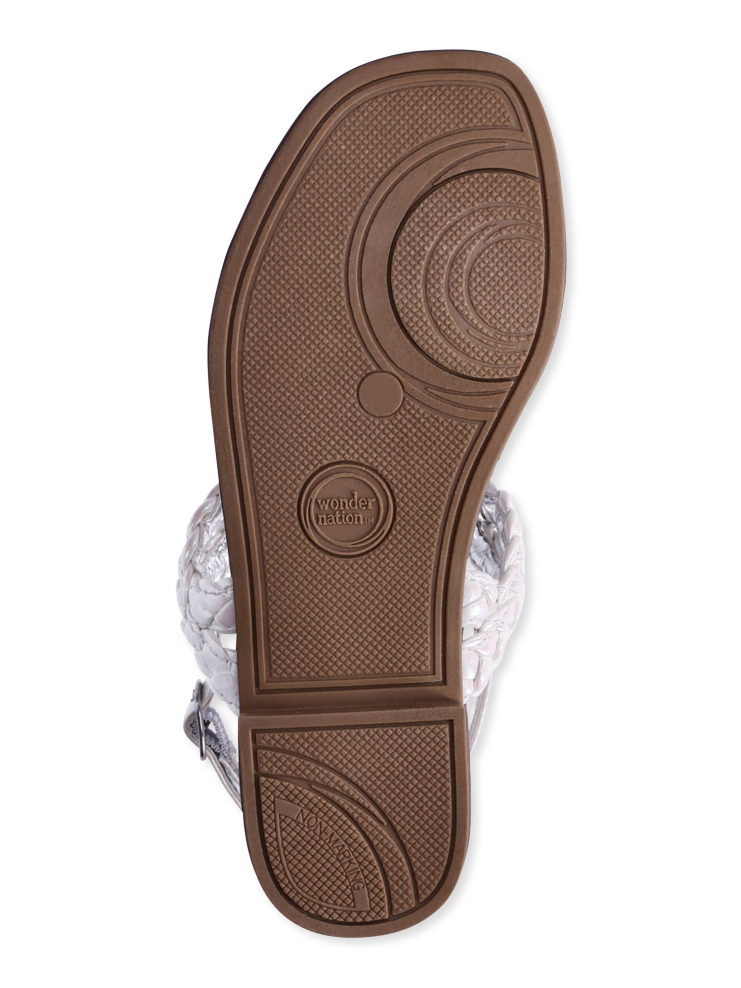 Wonder Nation Little & Big Girls Braid Sandal