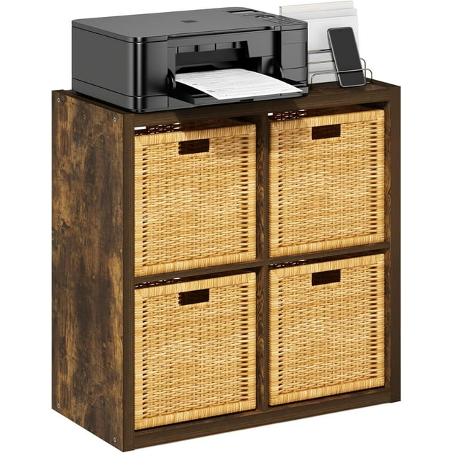 Cubicle Book Shelf Vertical Thick Frame Bookshelf Horizontally & Vertically Reversible Bookcase with Open Back x x for Living Room Bedroom Home Office