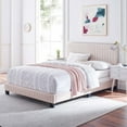 thumbnail image 4 of Modway Celine Channel Tufted Performance Velvet Full Bed in Pink, 4 of 10