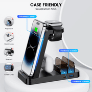 36W Wireless Charger: ETEPEHI 5 in 1 Fast Charging Station Compatible for iPhone 17 16e 16 15 14 13 12 Pro Max iWatch Samsung Tablets iPad