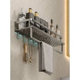 thumbnail image 5 of Estante de baño, estante de baño, espacio para inodoro, estante colgante de aluminio, organizador de baño para colgar en la pared, 5 of 5
