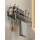 thumbnail image 5 of Estante de baño, estante de baño, espacio para inodoro, estante colgante de aluminio, organizador de baño para colgar en la pared, 5 of 5
