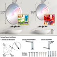 thumbnail image 4 of Designart "Gentle Spectrum Elegance" Rainbow Spiral Dot Round Wall Mirror - Landscapes Oval Printed Decorative Mirror - Multiple Color Options, 4 of 5