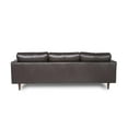 thumbnail image 4 of Maklaine Mid-Century Leather Reversible Sofa Chaise Sectional in Brown, 4 of 7