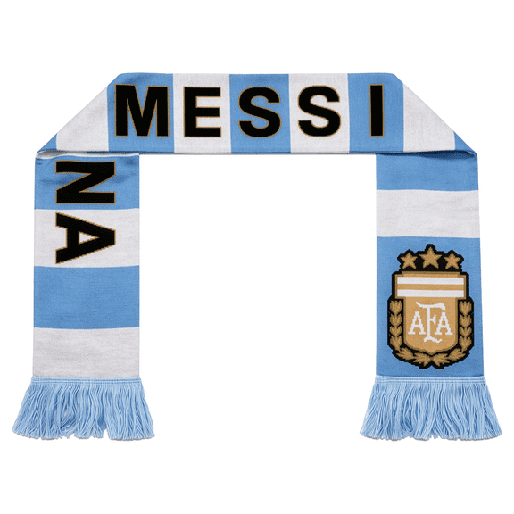 Icon Sports AFA Messi #10 Scarf, Fringe, 100% Acrylic, 54 inches
