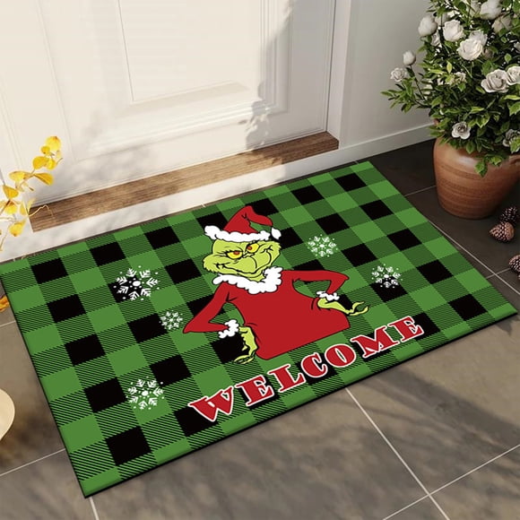 DJKDJL Cadeaux de Festival Tapis de Noël Bien Peint Tapis Décoratif de Noël Dessin Animé Paillasson d'Entrée Tapis pour les Pieds Décorations de Noël Idéales