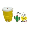 thumbnail image 2 of Mini Water Cooler Can Holder for 12oz Slim & Standard Cans, 3D Printed Insulated Sleeve with Straw & Charm Opener (Yellow, Standard Can+ Bottle Opener), 2 of 9