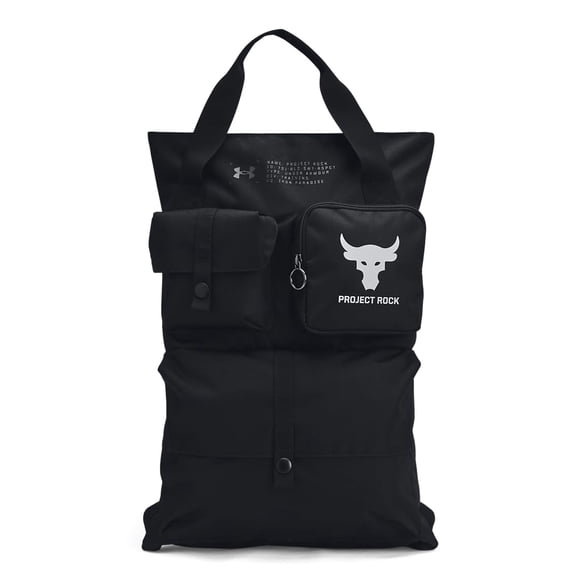 Under Armour Unisex Project Rock Gym Sack, (001) Black / / Mod Gray, One Size