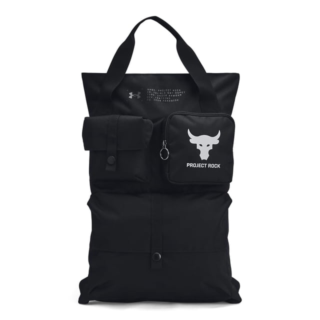 Under Armour Unisex Project Rock Gym Sack, (001) Black / / Mod Gray, One Size