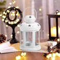 thumbnail image 2 of Qocolhg Christmas Decorations Clearance, Iron Candle Lantern Retro Decor Candle Holder Lantern Dining Table Decor Black Decor Tea Lights Candle Holder Black Table Lamp Black Candle Holder, 2 of 5
