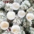 thumbnail image 6 of Christmas C1earance! Uhuya 16 Pack Christmas Ornaments, 60mm Rustic Christmas Ball Ornaments, Large Clear Plastic Christmas Tree Ornaments Set Hanging Decorations for Xmas Beige, 6 of 6
