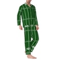 thumbnail image 2 of Naloa American Football Field1 Men’s Pajamas Set - Long Sleeve Button Down Sleep Shirt and Pajama Bottoms Sleepwear Set-X-Large, 2 of 7