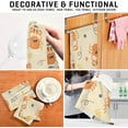 thumbnail image 4 of Cute Summer Crabs Tea Towels 4 Pack Cartoon Background Kitchen Dish Cloth with Hanging Loop, 18"x28" Lint-Free Absorbent Towel for Kitchen Drying Wiping and Cleaning, 4 of 7