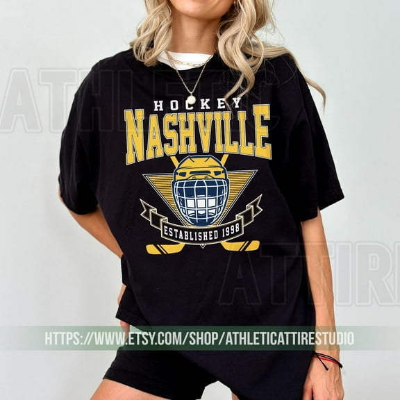 Comfort colors Vintage Nashville T-shirt, Predators Shirt, Hockey Fan Tee