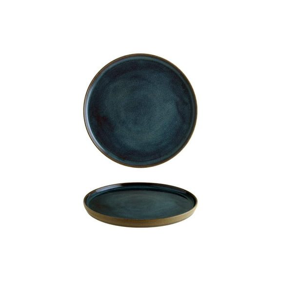 Sphere Ocean dia.8.75" Round Blue Porcelain Plate