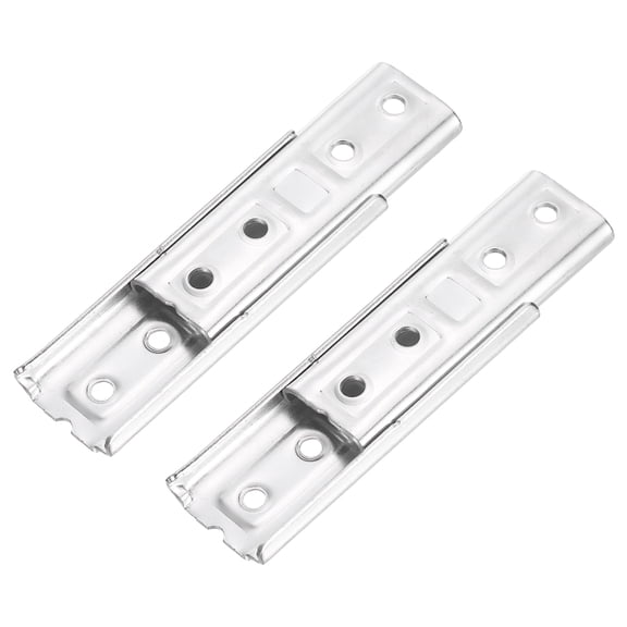 Uxcell 2 Pack Sectional Couch Connectors, Furniture Connectors Bed Parts Interlocking Sofa Connector Bracket for Keeping Furniture Sofas from Sliding (120mm, Silver)
