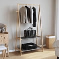 thumbnail image 3 of vidaXL Clothes Rack with Shelves 37.8"x17.9"x59.3" Bamboo, 3 of 8