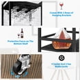 thumbnail image 7 of Moden Black Bar Cart with Wheels 3-Tier Bar Cart for Home Serving Cart for Home with Storage space and Small Bar Cart Suitable for Kitchen living room, 7 of 7