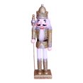 thumbnail image 1 of 30cm Wooden Nutcracker King Christmas Ornaments for Kids Children - Golden, 1 of 6