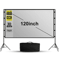 thumbnail image 1 of VIYODAVID 120" Pantalla de Proyector ALR con Soporte Doble, Gris, Pantalla de Películas Portátil Plegable HD 16:9 Antiarrugas, 1 of 6