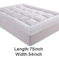thumbnail image 3 of TechToyHub Extra Thick Quilted Mattress Topper 1000GSM Breathable Fluffy Soft Mattress Pad with 8.0-21.0 In Deep Pocket Elastic Skirt Hotel Luxury Cooling Cushioned Mattress Topper, 3 of 6